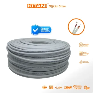 Kabel Antena CCTV Coaxial RG6 Plus Putih - Kabel Elektronik (Kabel TV, Kabel Antena) SNI