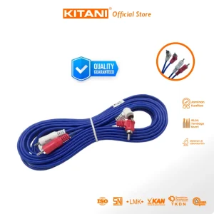 Kabel Jack RCA 2 Way 2 Meteran - Kabel Audio Video untuk speaker sound - Kabel Elektronik terbaik dan SNI