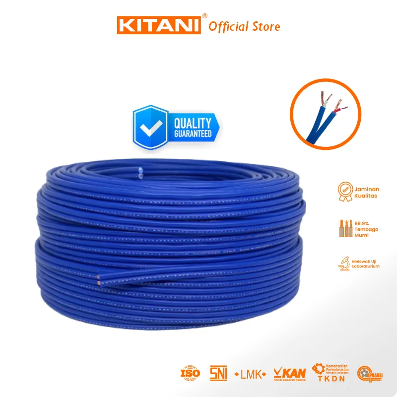 Kabel Jack RCA Buntung 2 Way - Kabel Audio Video untuk speaker sound - Kabel Elektronik terbaik dan SNI